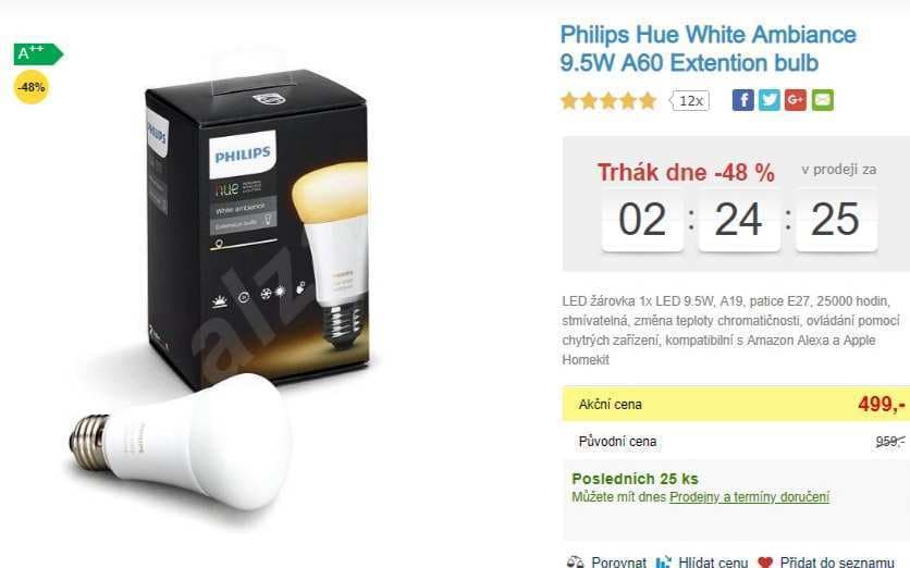 Chytrá LED žárovka Philips Hue