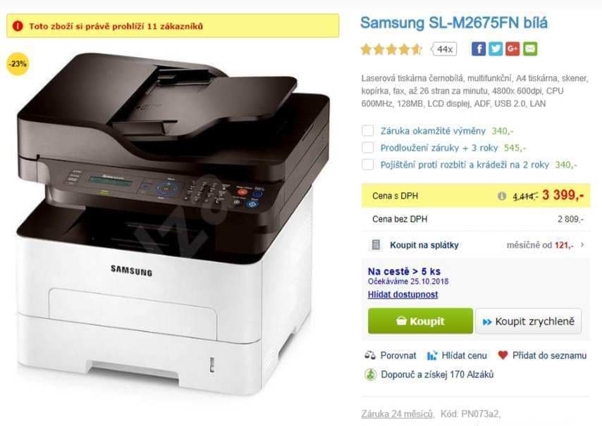 Laserová ČB multifunkce Samsung