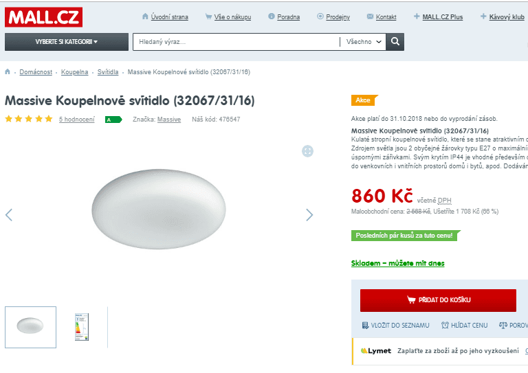 Stropní koupelnové svítidlo Philips