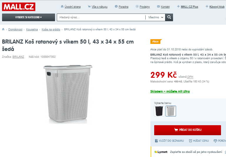 Koš plastový s víkem Brilianz 50 litrů