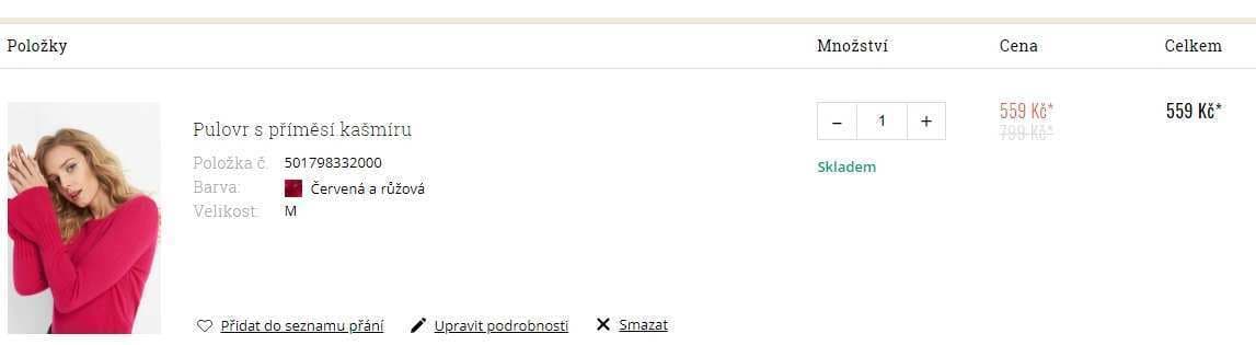 Sleva 30% na kašmírovou kolekci