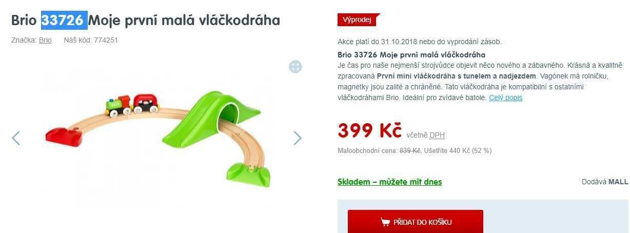 Brio První mini Vláčkodráha 