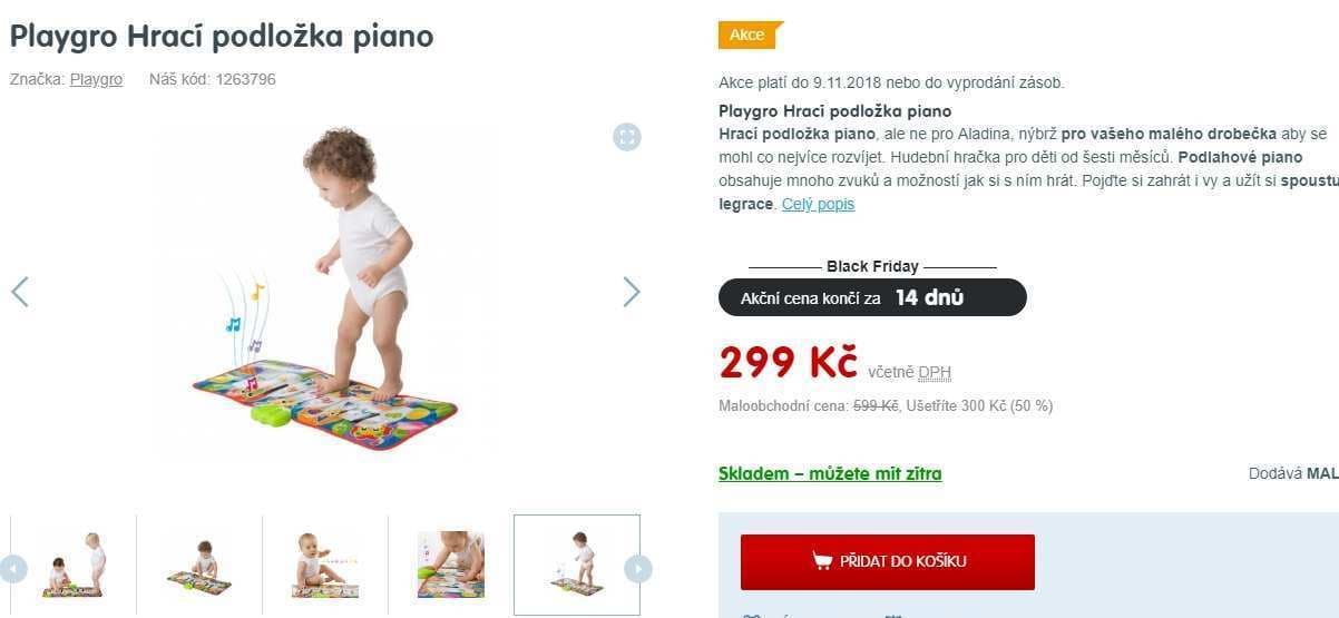 Hrací podložka Playgro Piano