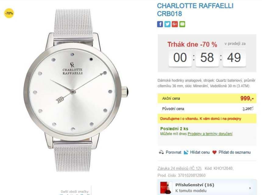 Dámské hodinky CHARLOTTE RAFFAELLI 