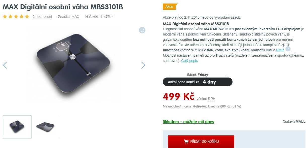 Diagnostická osobní váha MAX 