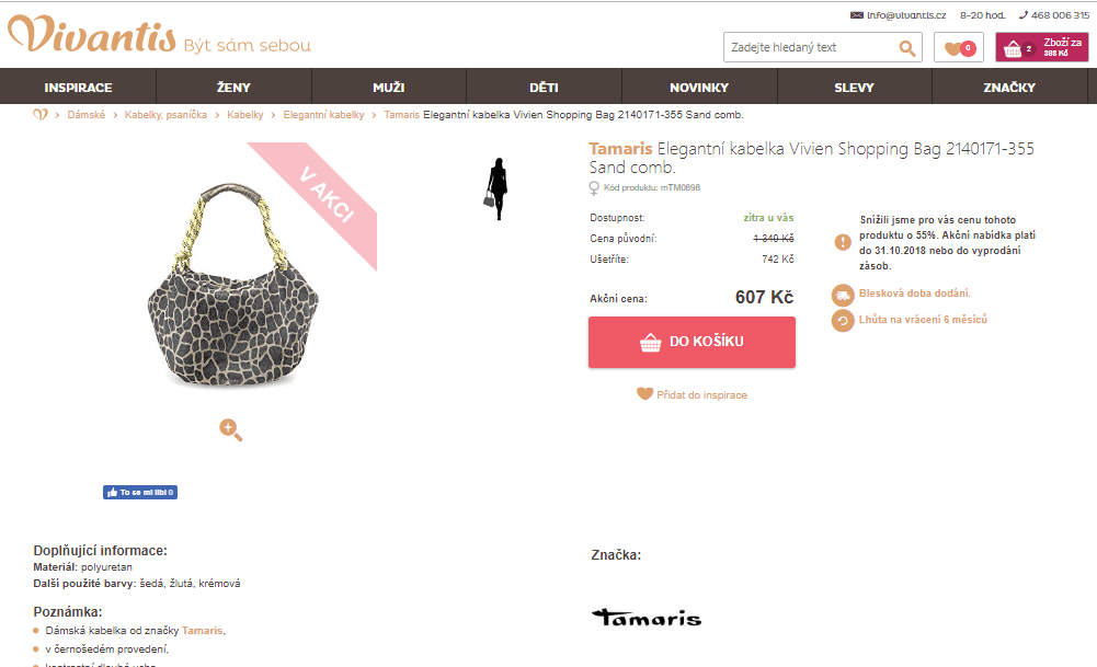 Kabelka Tamaris Vivien Shopping Bag