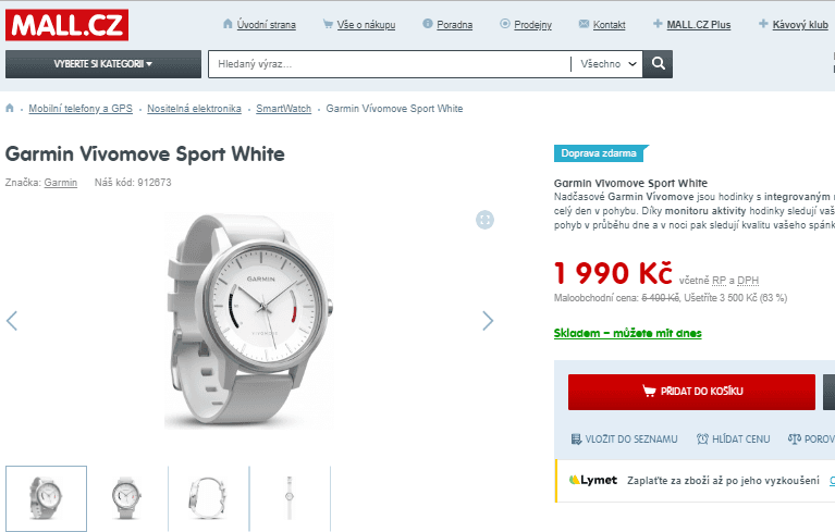 Chytré hodinky Garmin vívomove Sport