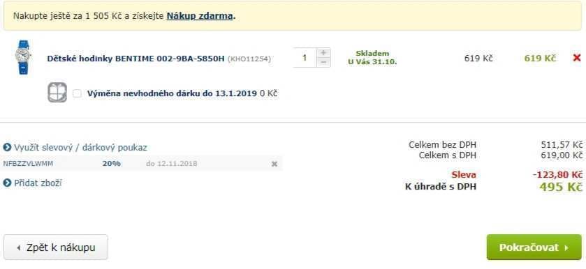 Dětské hodinky Bentime 
