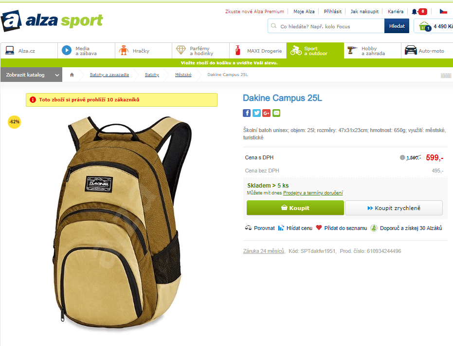Městský batoh Dakine Campus 25L