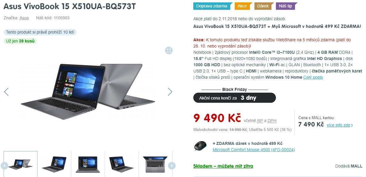 Asus, i3, 2,4GHz, 4GB RAM, 15,6", 1,7kg