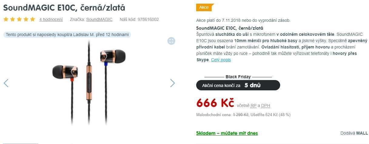 Sluchátka SoundMAGIC E10C