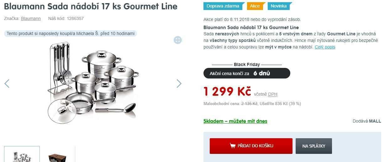 17 dílná sada nerez nádobí Blaumann Gourmet Line