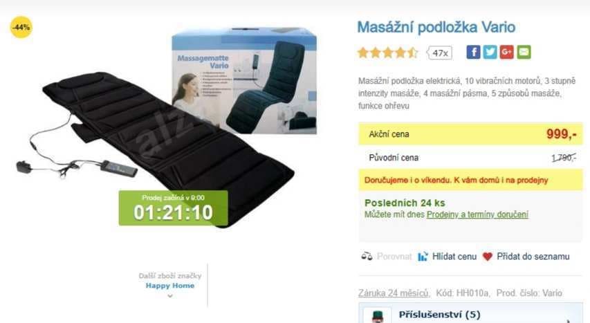 Masážní podložka Vario 