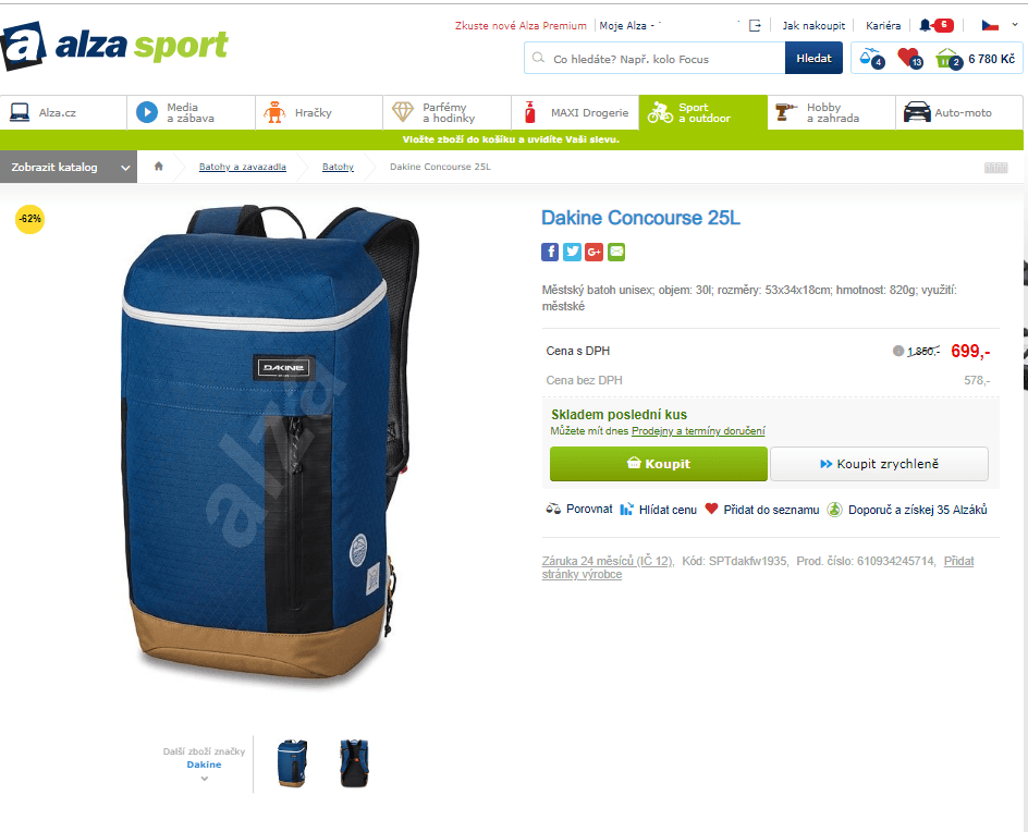 Městský batoh Dakine Concourse 25L