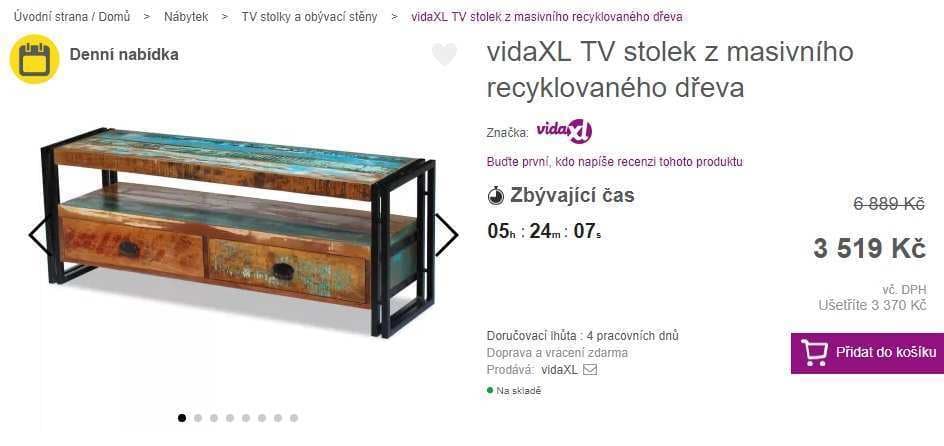 Originální TV stolek, 120x45 cm