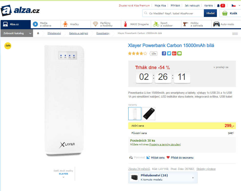 Powerbanka XLAYER Carbon 15000mA