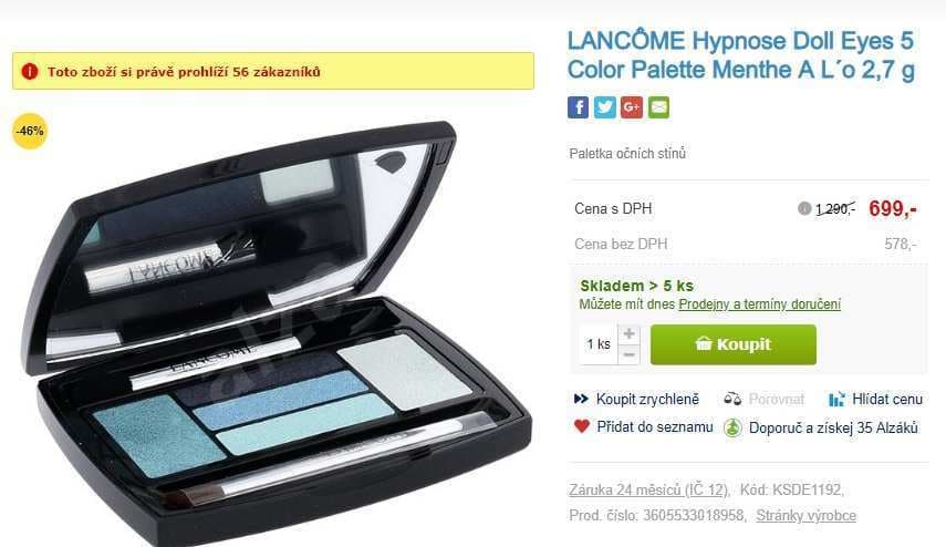 Paletka očních stínů Lancome Hypnose