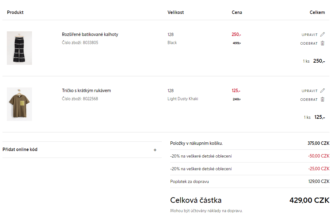 Lindex - sleva 20% na dětské oblečení