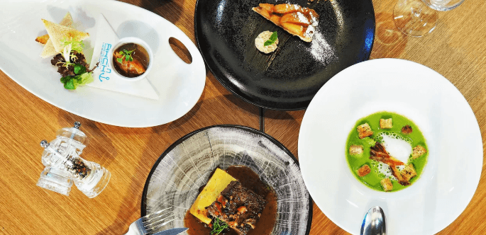 4chodové menu ve špičkové restauraci