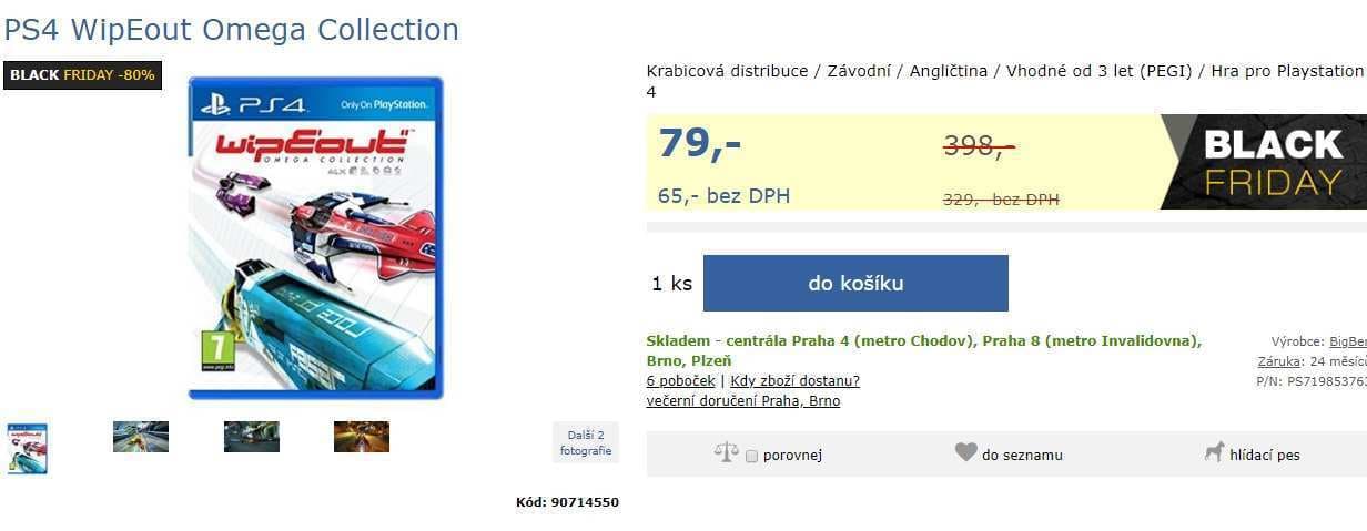 Hra na PS4 - WipEout Omega 
