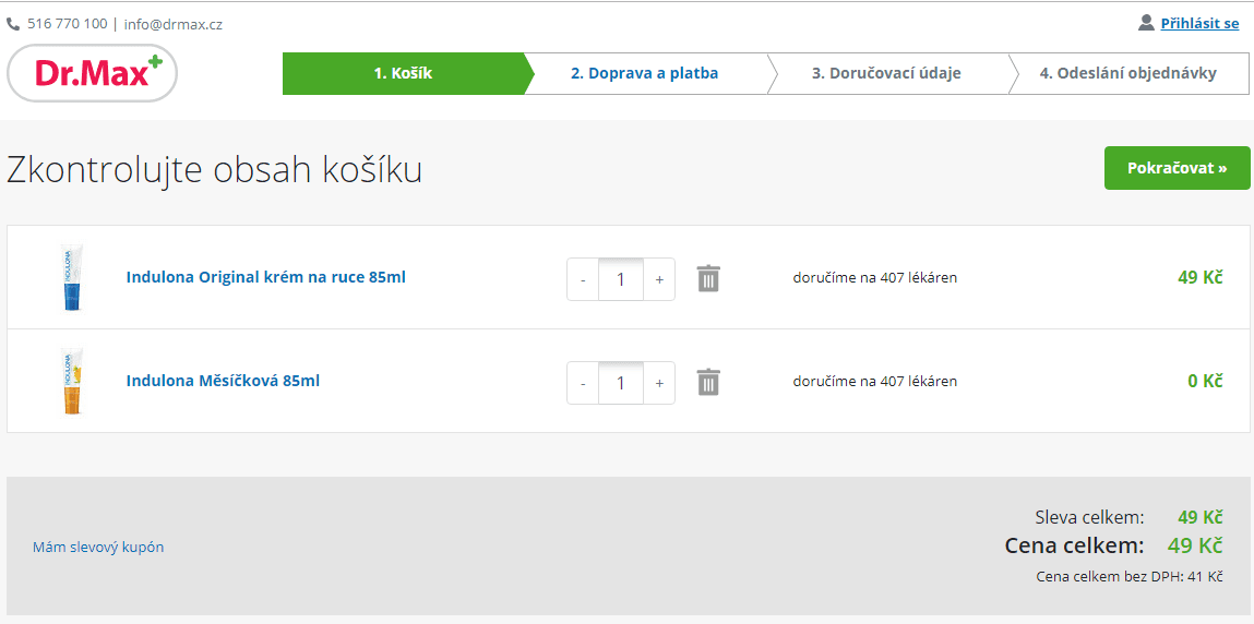 Indulona 85 ml v akci 1+1 zdarma