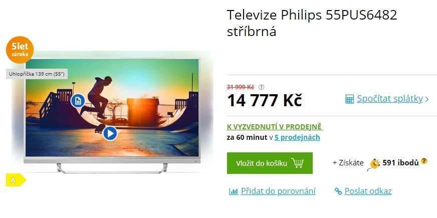 Ultra HD TV, HDR, Smart, 139 cm, Philips