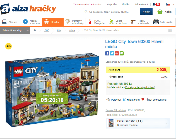 LEGO City Town 60200 Hlavní město