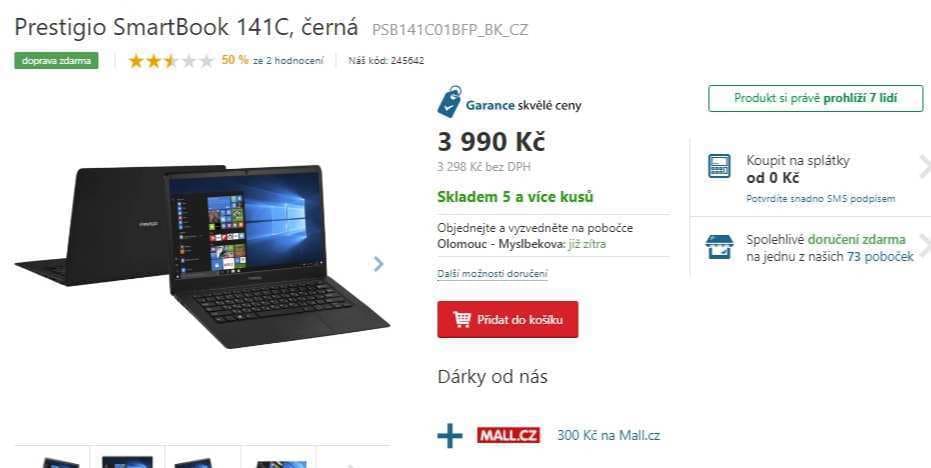Prestigio, 1,92GHz, 2GB RAM, 14,1"
