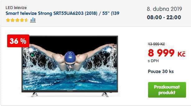 Ultra HD TV, HDR, Smart, 139 cm, Strong