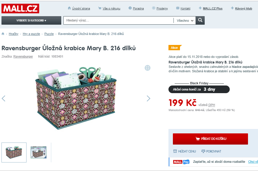 Puzzle Ravensburger Úložná krabice Mary B.