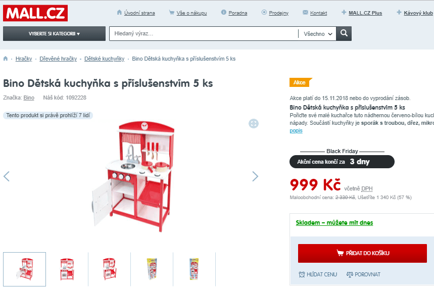 Bino Dětská kuchyňka s příslušenstvím 5 ks
