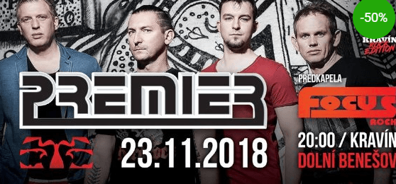 Vstupenka na koncert kapely PREMIER