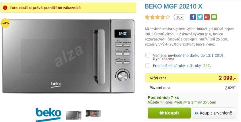 Mikrovlnná trouba s grilem Beko