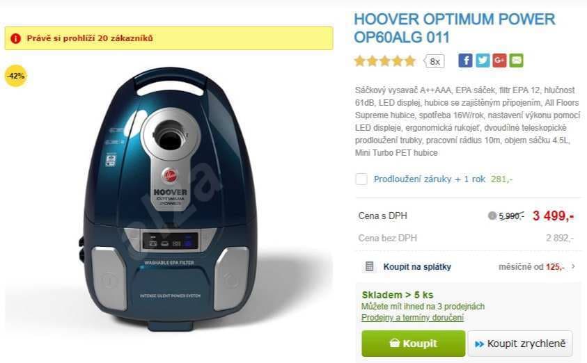Vysavač Hoover Optimum Power