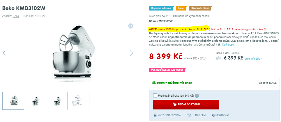 Multifunkční kuchyňský robot BEKO 