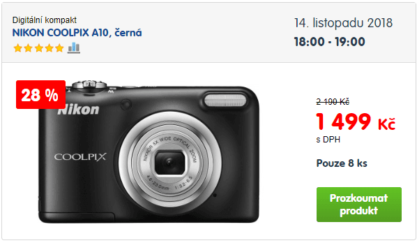 Nikon Coolpix A10, 16,1MPx, 5x zoom