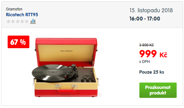 Kufrový gramofon Ricatech RTT95