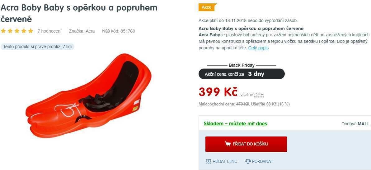 Dětské boby s opěrkou