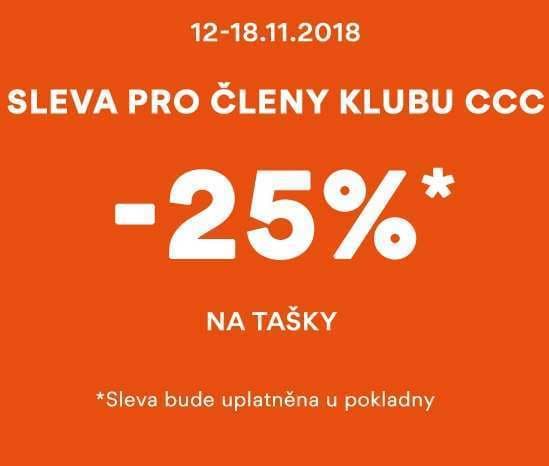 Sleva 25% na všechny kabelky, tašky a dětskou obuv