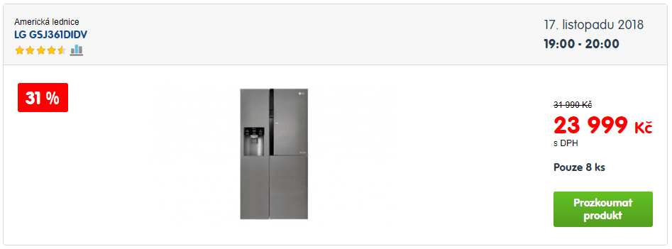 Americká lednice LG, 591 l, Total No Frost, A+