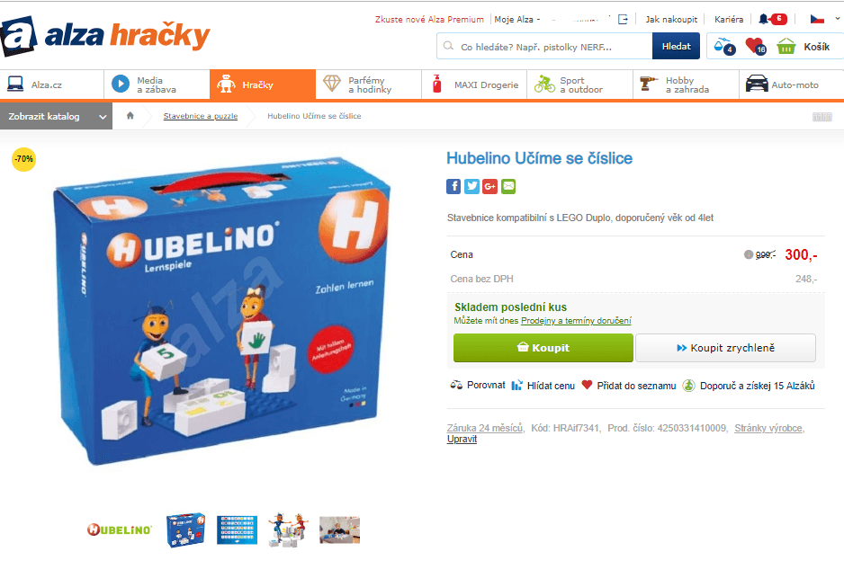Stavebnice Hubelino Učíme se číslice