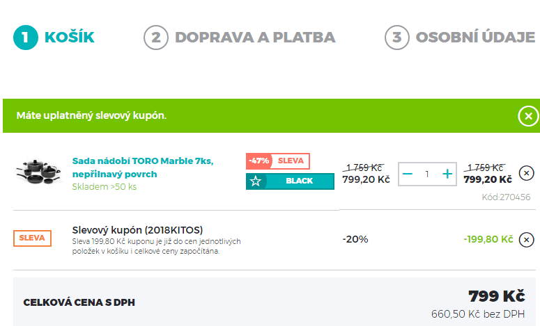 Sada nádobí TORO Marble 7ks