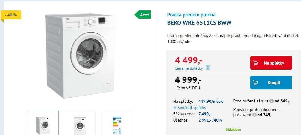 Beko, 6kg, 1000 ot., A+++