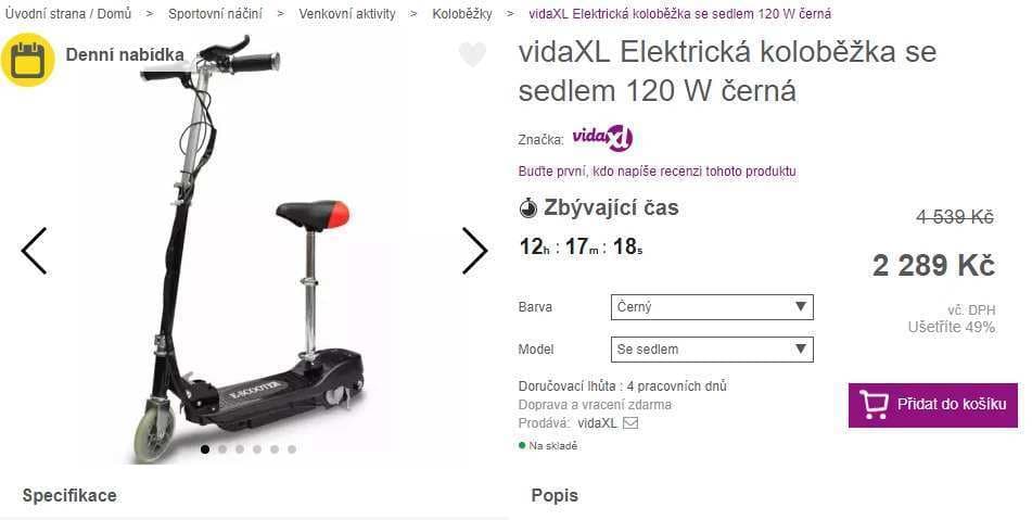 Elektrická koloběžka pro děti, 50 kg