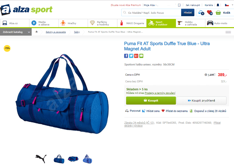 Sportovní taška Puma Fit AT Sports Duffle