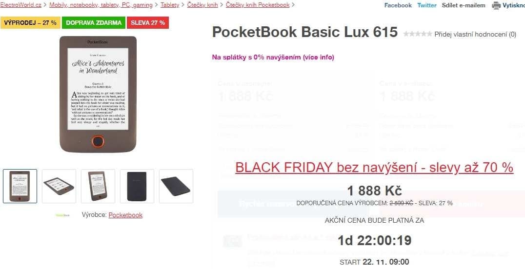 Čtečka Pocketbook Basic Lux 615