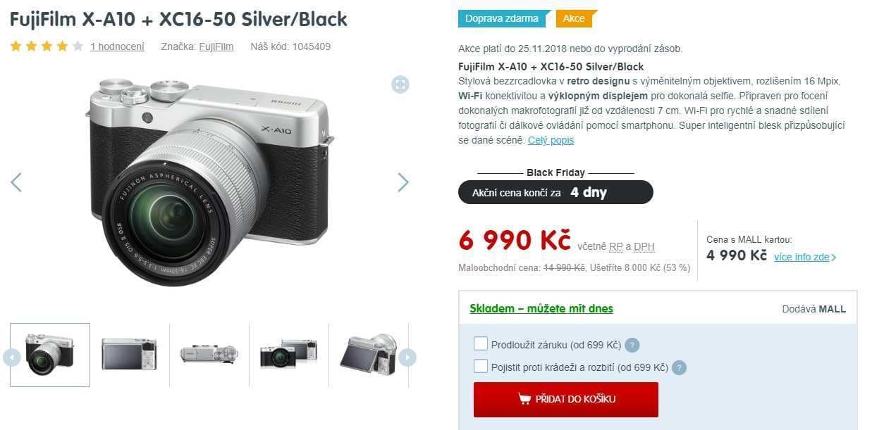 Fujifilm X, 16,3MPx, Wifi, objektiv 16-50mm