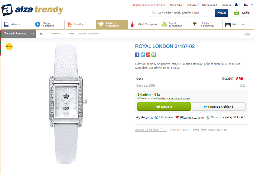 Dámské hodinky Royal London 21167-02