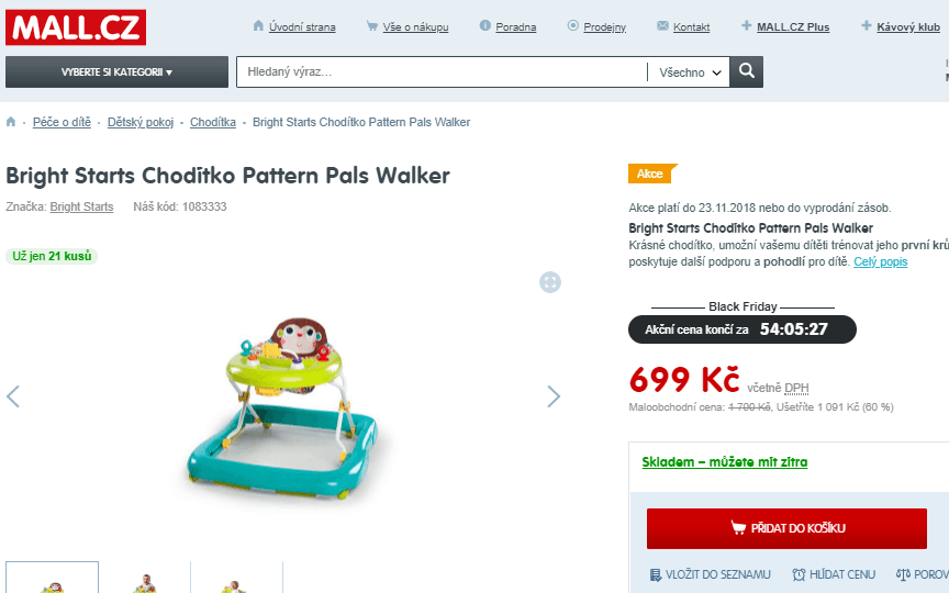 Chodítko Bright Starts Pattern Pals Walker