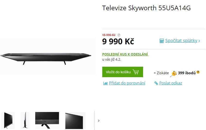 Ultra HD TV, Smart, 139cm, Skyworth